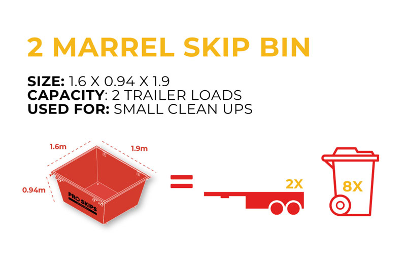 2 marrel skip bin